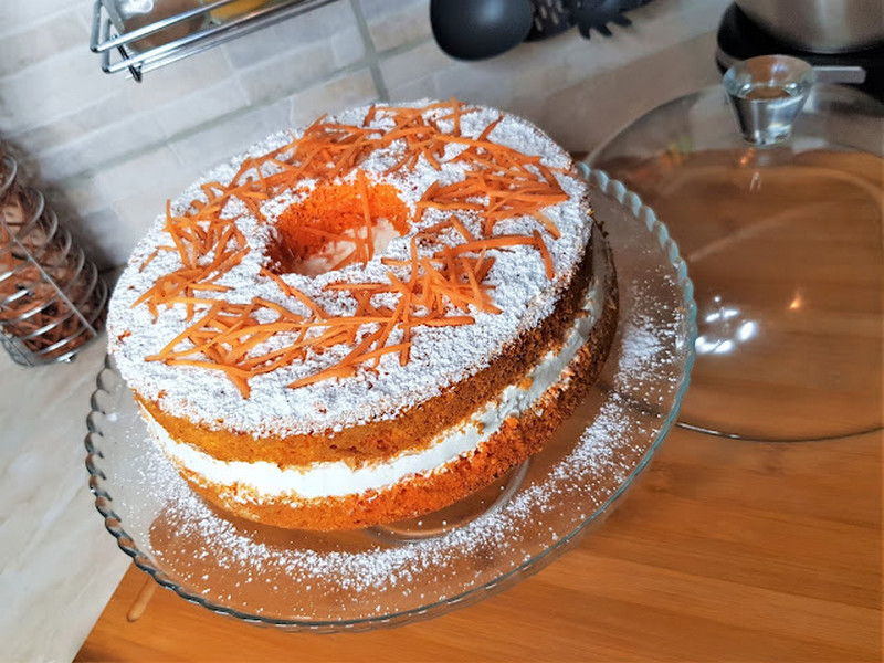 torta di carote e cocco con crema al latte - nadia coppola - fatinasweet